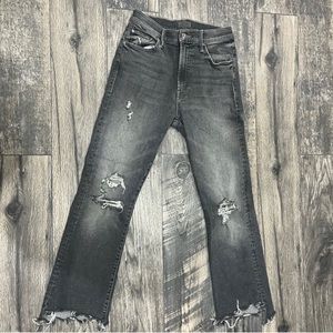 MOTHER Denim The Insider Crop Step Chew Scene of the Crime Size 27